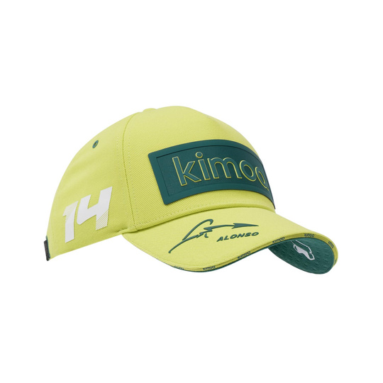 2024 Aston Martin UK Mens Alonso Kimoa Patch Cap lime