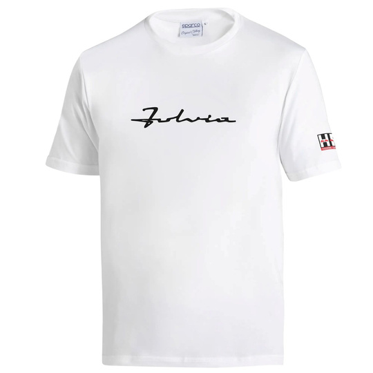 Camiseta Sparco Lancia HF Fulvia Logo blanca
