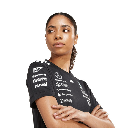 T-shirt femme Team Mercedes AMG F1 2025 noir