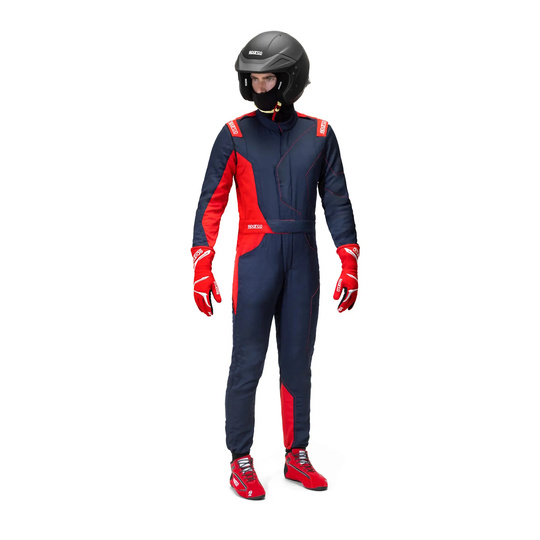 Sparco Sprint Advanced Asymetrical Race Suit Navy Blue/Red (FIA)