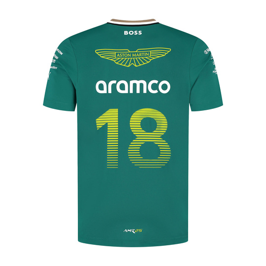 2025 Aston Martin Aramco F1 Mens Stroll Team T-Shirt