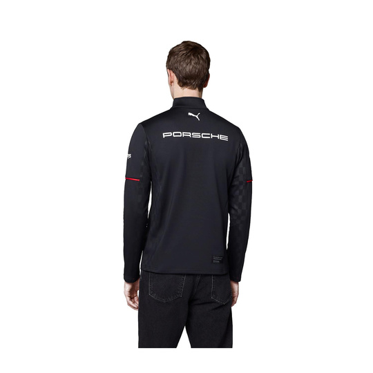 2025 Porsche Motorsport Men's 1/4 Zip Mid-layer Sweatshirt Black