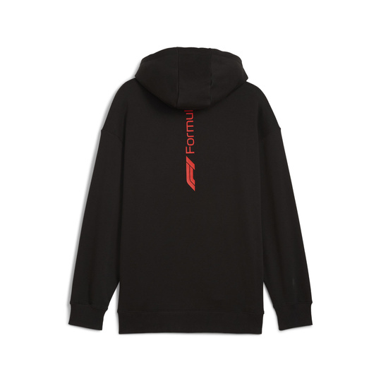 2025 Formula 1 Puma Men's  Essential Relaxed Logo Black Hoodie