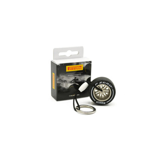 Pirelli Italy Tyre Keyring white
