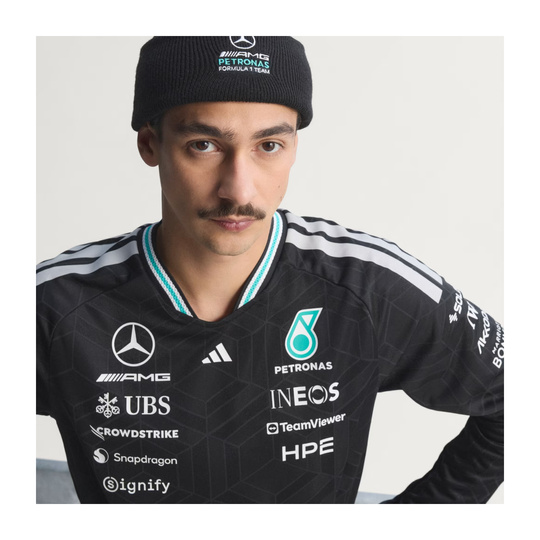 Camiseta de manga larga Mercedes AMG F1 Authentic Team 2026 negra