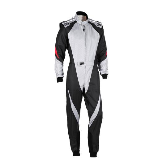 Combinaison karting enfant OMP KS-3X noire/grise (FIA)