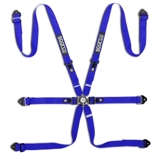 Sparco Competition H-2PD 6-Point Harness Blue (FIA)