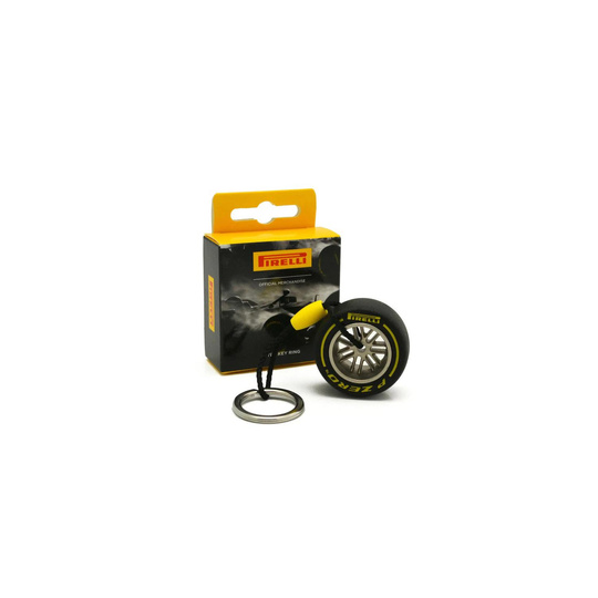 Pirelli Italy Tyre Keyring yellow