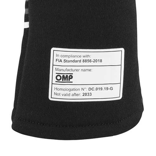 OMP Sport MY25 Racing Gloves Black (FIA)