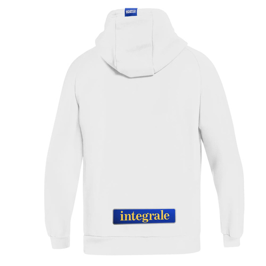 Sudadera con capucha Sparco Lancia HF Delta Integrale blanca/roja