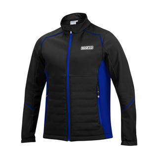 Sparco Italy MY22 Mens softshell jacket black-blue
