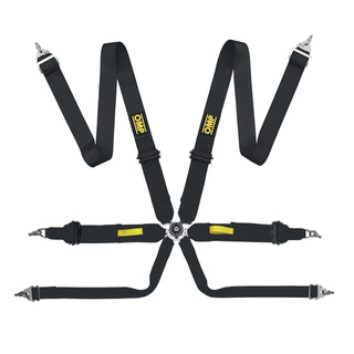 OMP Italy TECNICA 6 - point Safety Belts black
