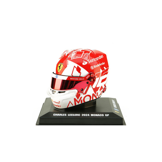 Casco en miniatura Scuderia Ferrari F1 Charles Leclerc 1:5 Monaco GP