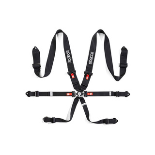 Sparco Italy COMPETITION H-3 STEEL Safety Belts Black (FIA)
