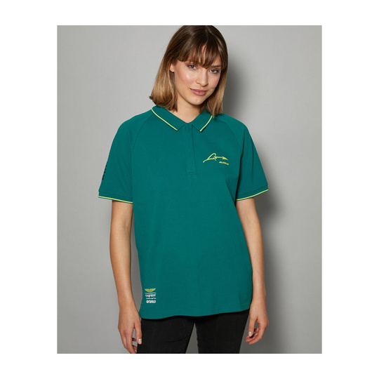 Aston Martin UK F1 Mens Alonso Kimoa Polo shirt green