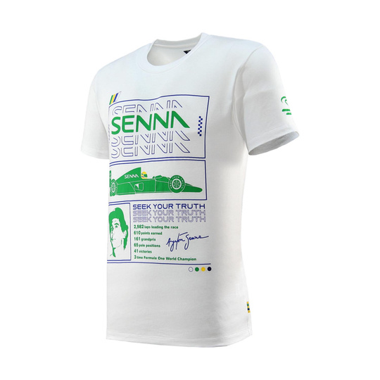 2025 Ayrton Senna F1 Collection Mens Race Graphic T-Shirt