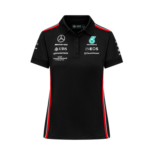  Mercedes AMG Germany F1 Ladies Team Polo Shirt Black