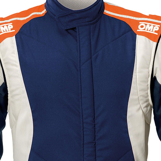 Mono OMP First Evo MY25 azul marino/naranja (FIA)