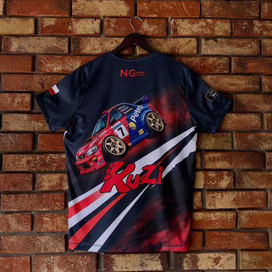 Leszek Kuzaj Kuzi Impreza WRC Cartoon T-shirt