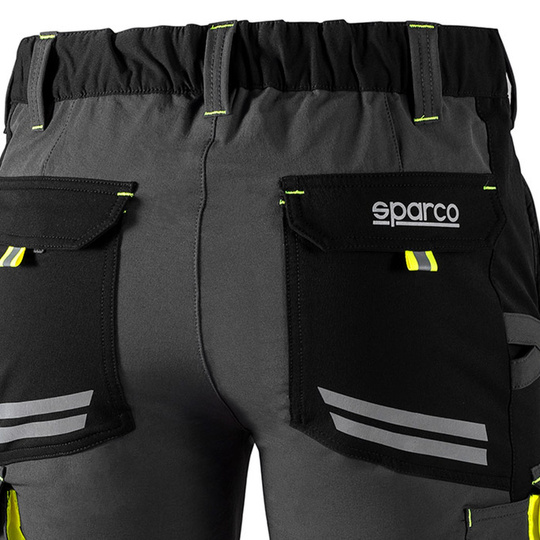 Pantalon Sparco Tech gris/jaune