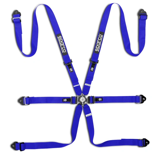 Harnais 6 points Sparco Competition H-2PD bleu (FIA)