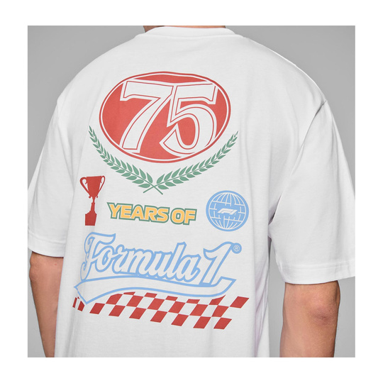 2025 Formula 1 Puma Men's Legacy Graphic White T-shirt