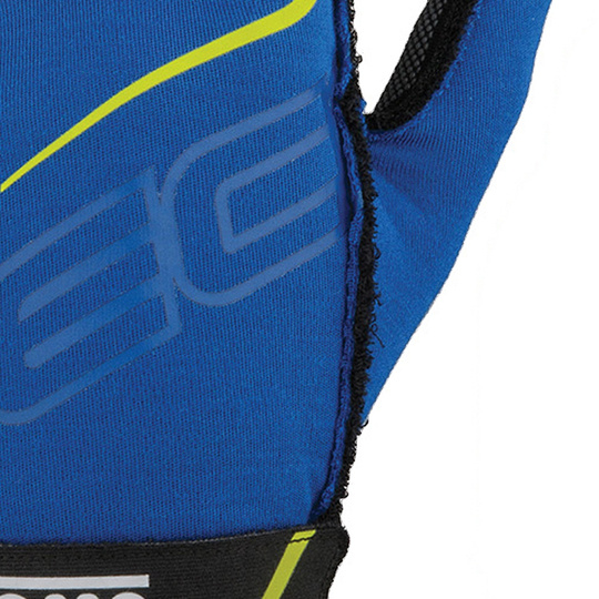 OMP Tecnica Racing Gloves Navy Blue/Yellow (FIA)