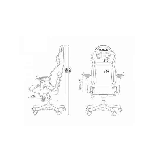 Sparco Italy ICON Office Seat Black/Blue