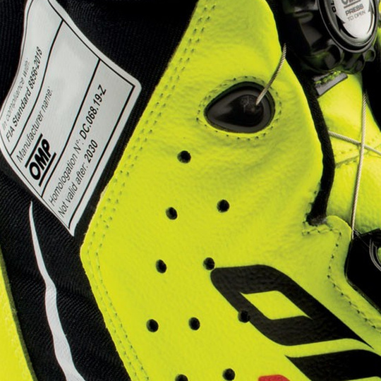 OMP One EVO X R Racing Shoes Yellow (FIA)
