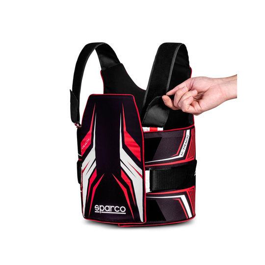Sparco Italy K-Track Rib Protection Vest black-red