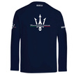 T-shirt à manches longues Sparco Maserati Corse bleu marine