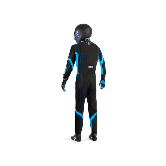 Mono de karting infantil Sparco Thunder negro/azul (FIA)
