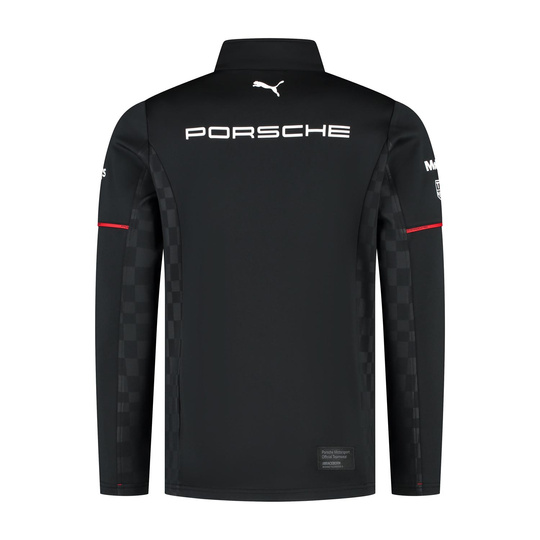 2025 Porsche Motorsport Men's 1/4 Zip Mid-layer Sweatshirt Black