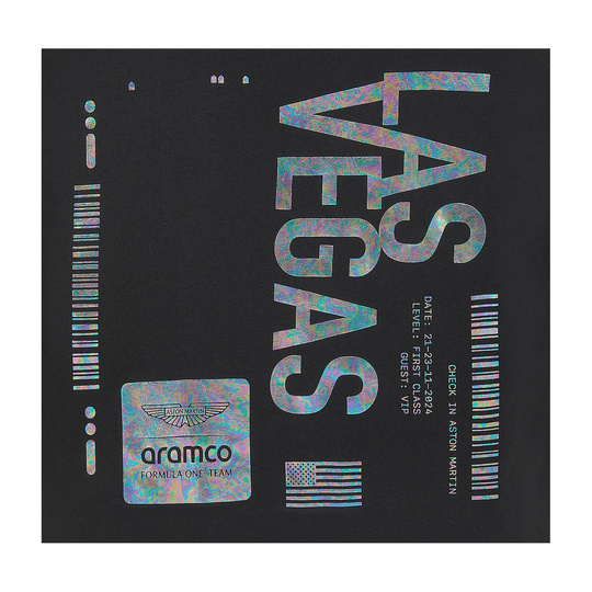 T-shirt Aston Martin F1 Las Vegas noir