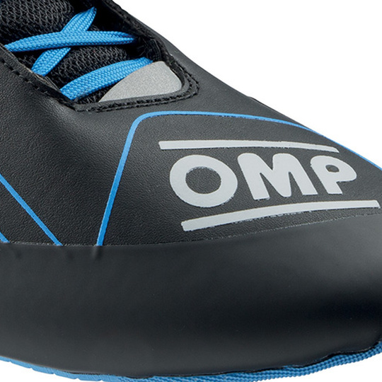 OMP KS-2X Kids Racing Shoes Black/Blue (FIA)