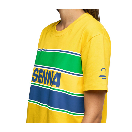 2025 Ayrton Senna F1 Collection Mens Hashtag T-Shirt yellow