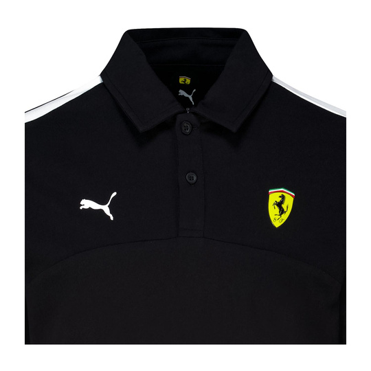 2025 Scuderia Ferrari F1 Men's Logo Polo Shirt black