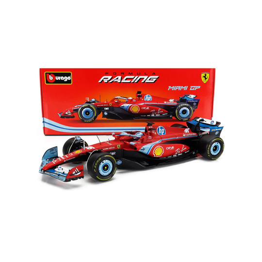 Coche a escala Scuderia Ferrari F1 Charles Leclerc 1:18 Miami SF24