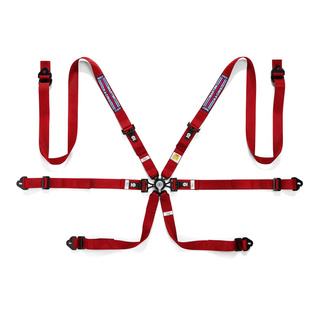 Sparco Italy 04834HPD MARTINI 6 - points Safety Belts red (FIA)