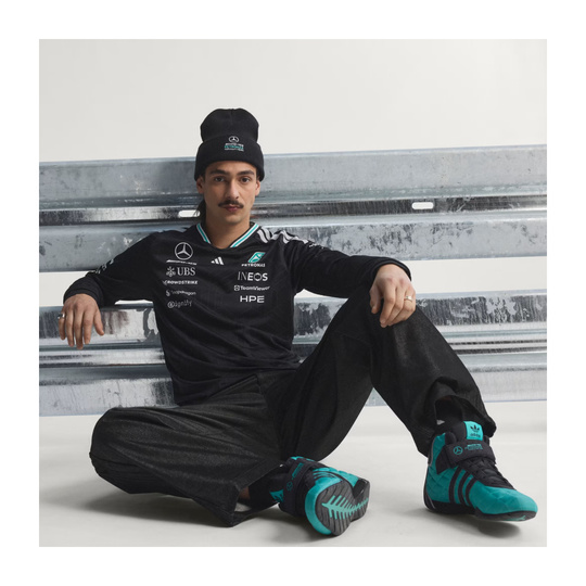 2026 Mercedes AMG F1 Authentic Team Long Sleeve T-shirt Black