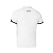  Sparco Italy Mens ZIP Poloshirt white