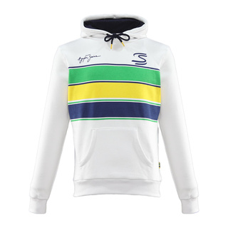 2025 Ayrton Senna F1 Mens Stripe Hooded sweatshirt