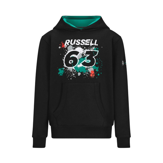  Mercedes AMG F1 Mens George 63 Hooded Sweatshirt Black