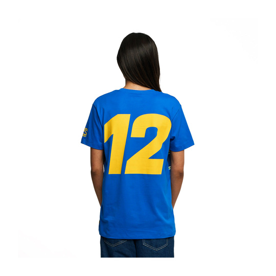 2025 Ayrton Senna F1 Collection Mens Hashtag T-Shirt blue