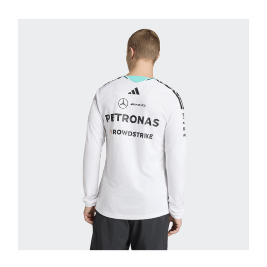 T-shirt à manches longues Mercedes AMG F1 Authentic Team 2026 blanc