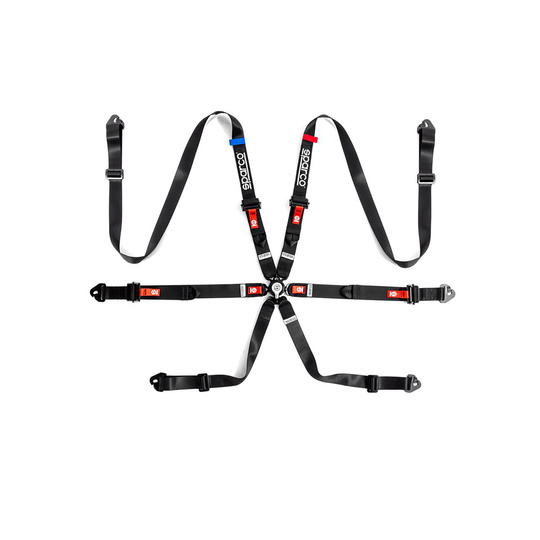 Sparco Italy ALU 2" PRO H-9 Evolution 6-points safety belts black (FIA)