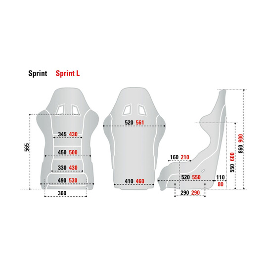 Baquet Sparco Sprint+ SKY noir (FIA)