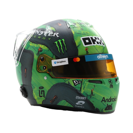 Casque miniature McLaren F1 Lando Norris Las Vegas GP 1:5