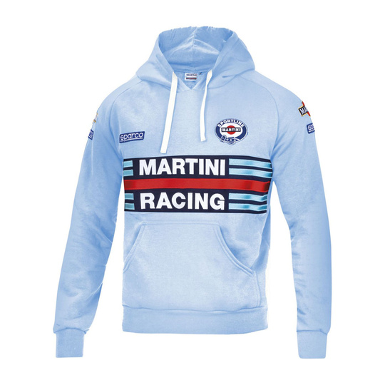 Sudadera con capucha Sparco Martini Racing celeste
