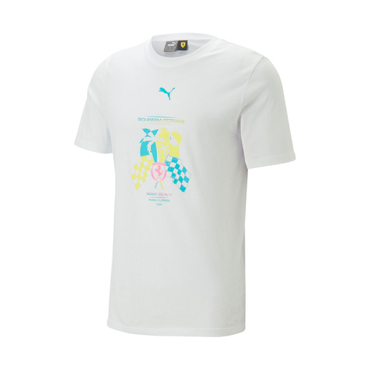  Ferrari F1 Mens Miami GP Edition T-shirt white